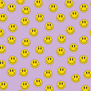 Purple Happy Face Pattern Wii (Includes 1 Controller) Skin